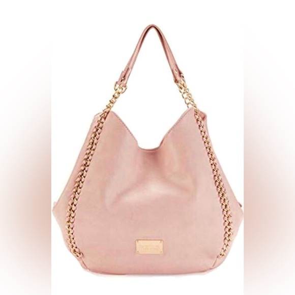 Vintage Bebe Blush Shoulder Bag with Gold Chain